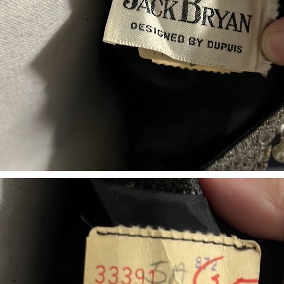 Vintage 1960’s Jack Bryan by Dupuis Black Crystal Embellished Gown - Picture 3 of 7